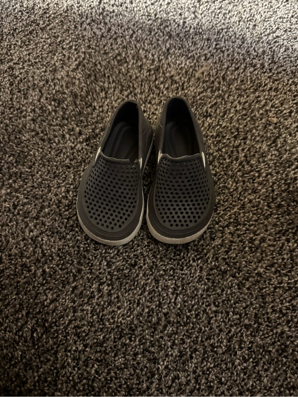 Kids Black Slip-On Water Shoes for Play and Swim